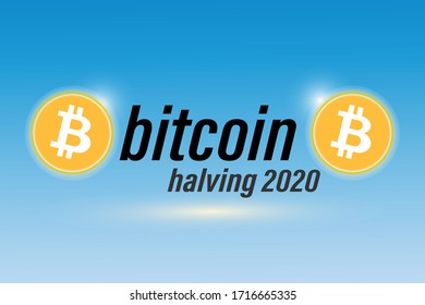Bitcoin halving 2020 beautiful color banner screensaver