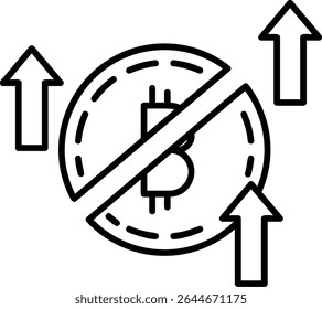 Bitcoin Halving Filled Style Icon Design