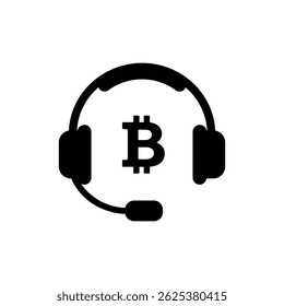Bitcoin in Headset for Cryptocurrency Customer Support