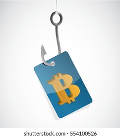 bitcoin hook currency concept illustration design isolated graphic