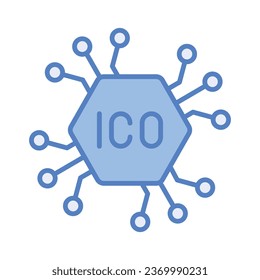 Bitcoin ico vector design isolated on white background