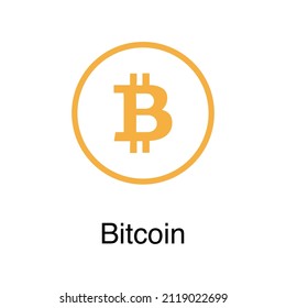 Bitcoin icon. BTC. Crypto Currency vector icon. Flat Vector illustration - Vector