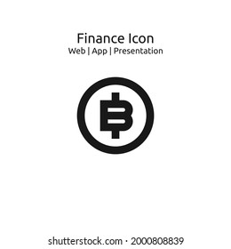 Bitcoin icon, Business finance Icon for Web,App and Presentation, EPS 10