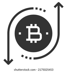 BITCOIN Icon Business Vector Illustration 