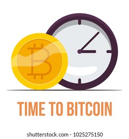 Bitcoin icon, cartoon style