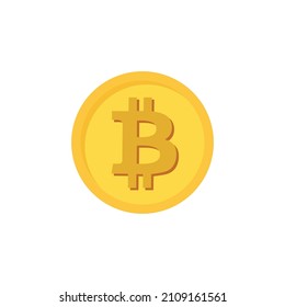 bitcoin icon, Coin bitcoin. Crypto currency. Digital money. Golden coin