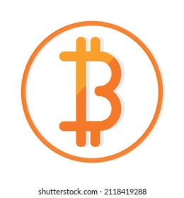 Bitcoin icon color - crypto coin icon