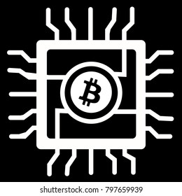 bitcoin icon in computer CIP vector design