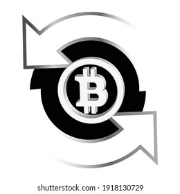 Diseño del concepto de icono de Bitcoin