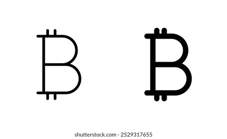 Bitcoin ícone conceito. Vetor de estoque