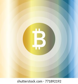 Bitcoin icon concept. Vector illustration. Bitcoin icon sign for internet money. Crypto currency symbol.