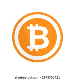 Bitcoin Icon. Crypto asset icon. Vector.