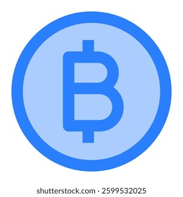 Bitcoin Icon. Bitcoin, Crypto, Blockchain, Currency, Token, Coin, Investment, Exchange. Vector Icon Illustration