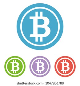 Bitcoin icon. Crypto currency symbol. Bitcoin symbol in flat design.