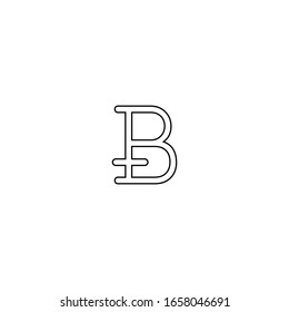 Bitcoin icon. Crypto currency symbol. Logo design element.