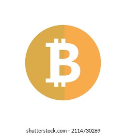 Icono de bitcoin. Moneda criptográfica. Moneda virtual. Vectores.