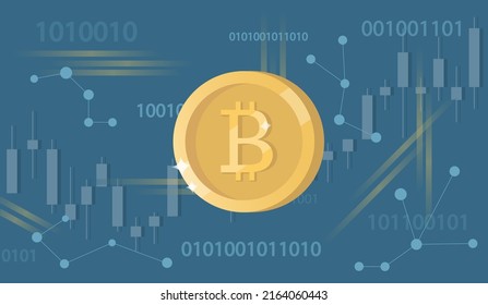 Bitcoin icon. Cryptocurrency concept in vector illustration.
