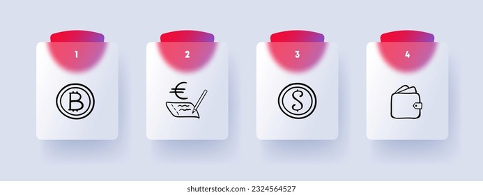 Bitcoin Icon. Cryptocurrency, digital currency, decentralized currency, blockchain technology. Vector line icon for Business