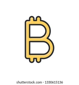 bitcoin icon. cryptocurrency icon flat design