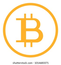 Bitcoin icon. Cryptocurrency money vector illustration
