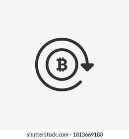 Bitcoin icon. Cryptography symbol vector illustration