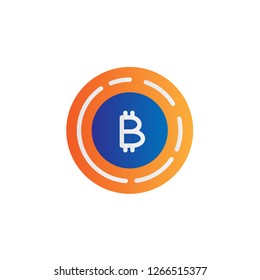 bitcoin icon design with modern concept and simple logo shape style design vector eps 10 