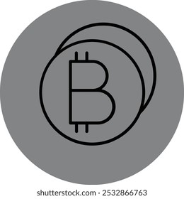 Diseño de icono de Bitcoin para el Uso comercial personal