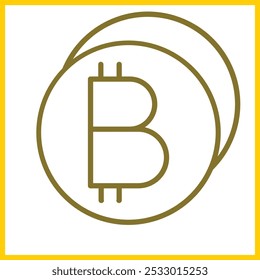 Bitcoin icon design for personal commercial use