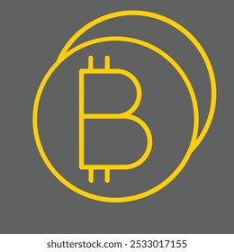 Bitcoin design de ícone para uso comercial pessoal