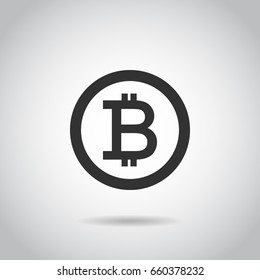 bitcoin icon. electronic money vector web symbol