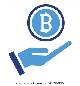 Bitcoin Icon Element For Design