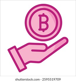 Bitcoin Icon Element For Design