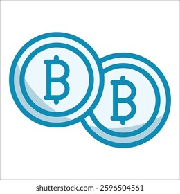 Bitcoin Icon Element For Design