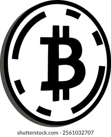 Bitcoin icon in EPS format, suitable for all graphic needs