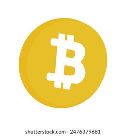 Bitcoin icon. Flat design vector bitcoin icons, signs of modern cryptocurrancy icon in flat style. Golden gray bitcoin illustration.