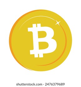 Bitcoin icon. Flat design vector bitcoin icons, signs of modern cryptocurrancy icon in flat style. Golden gray bitcoin illustration.