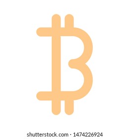 bitcoin icon. flat illustration of bitcoin vector icon. bitcoin sign symbol