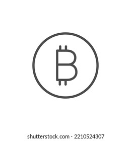 Icono de bitcoin en estilo plano. Ilustración vectorial de la cadena de bloqueo sobre fondo aislado blanco. Concepto de negocio de criptodivisa. signo vectorial, símbolo de pago, logotipo de moneda. Moneda criptográfica, electrónica virtual.