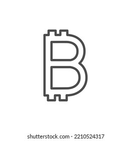 Bitcoin icon in flat style. Blockchain vector illustration on white isolated background. Cryptocurrency business concept. vector sign, payment symbol, coin logo. Crypto currency, virtual electronic.