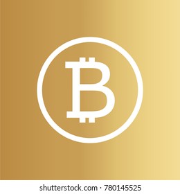 Bitcoin icon in flat style. Perfect for web, print and business 