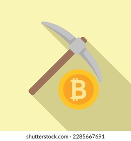 Bitcoin icon flat vector. Crypto business. Digital finance