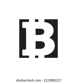 Bitcoin icon flat vector template design trendy