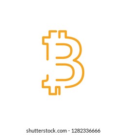 Bitcoin icon graphic design template simple illustration