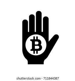bitcoin icon (hand)