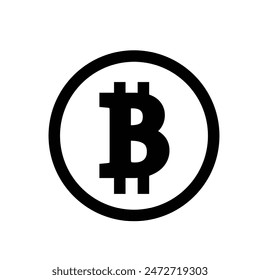 Bitcoin Icon, ideal para Ilustraciones de criptomonedas y finanzas digitales