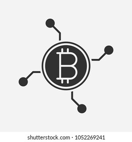 Bitcoin icon illustration isolated vector sign symbol