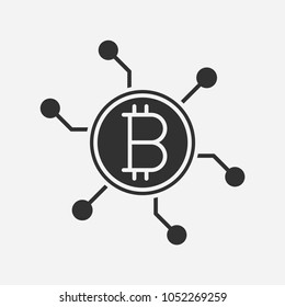 Bitcoin icon illustration isolated vector sign symbol