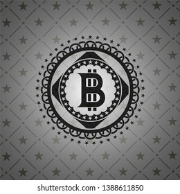 bitcoin icon inside black badge