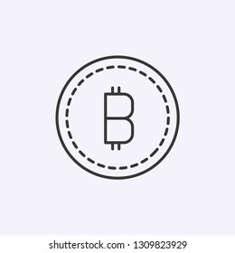 Bitcoin icon isolated on background. Cryptocurrency symbol modern, simple, vector, icon for website design, mobile app, ui. Vector Illustration
