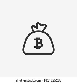 Bitcoin icon isolated on background. Cryptocurrency symbol modern, simple, vector, icon for website design, mobile app, ui. Vector Illustration